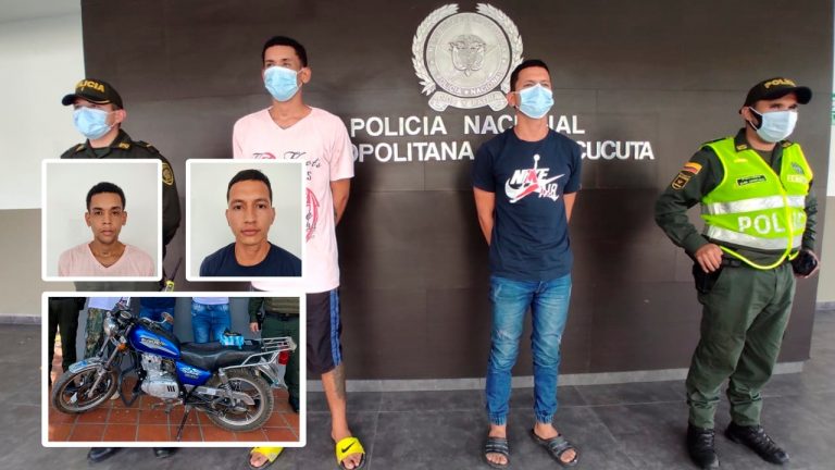 Capturados luego de robar motocicleta en El Salado